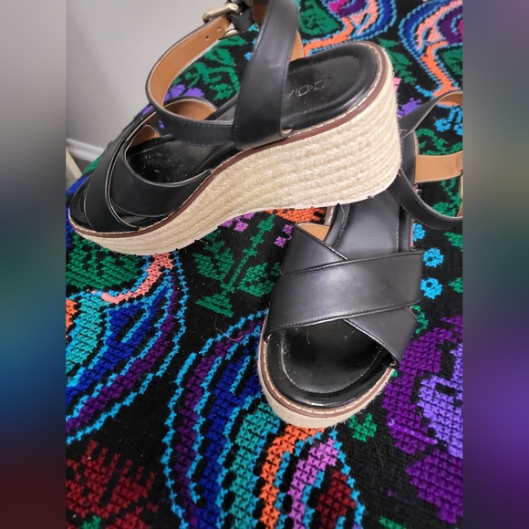 Leather Espadrilles wedges - Picture 2 of 3